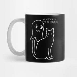 Cute Ghost Wants To Make Friends | Halloween Mug